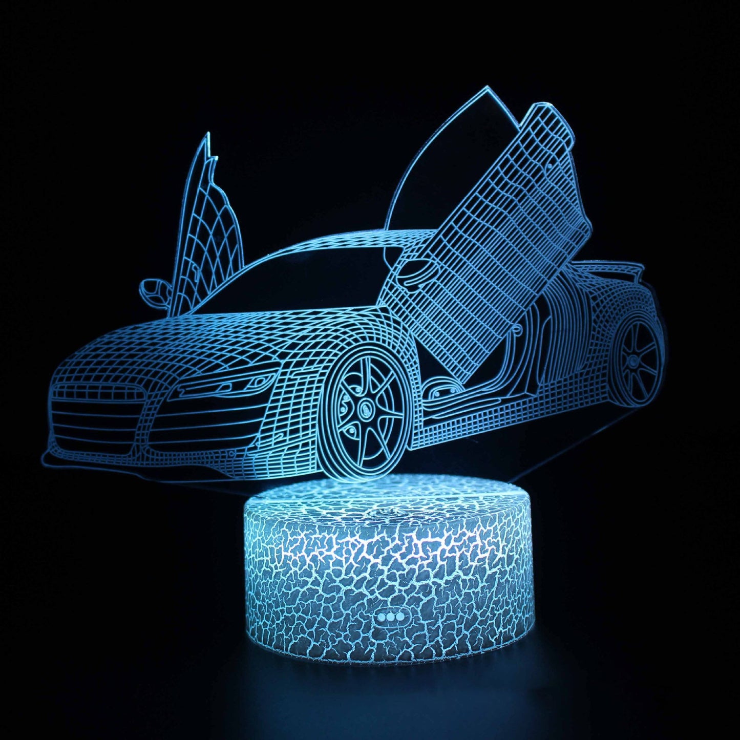 3D Sports Car LED Night Light with Dimming Function and USB Power