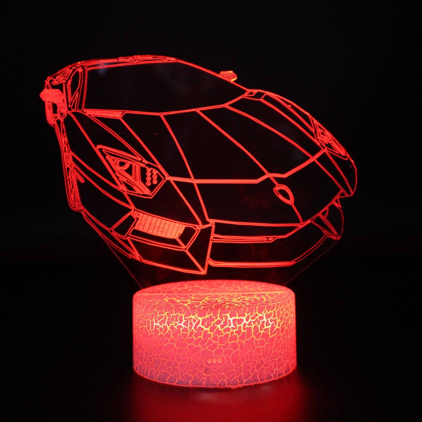 3D Sports Car LED Night Light with Dimming Function and USB Power