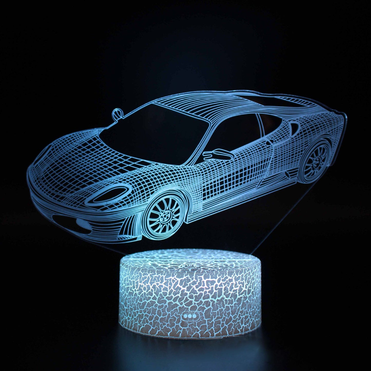 3D Sports Car LED Night Light with Dimming Function and USB Power