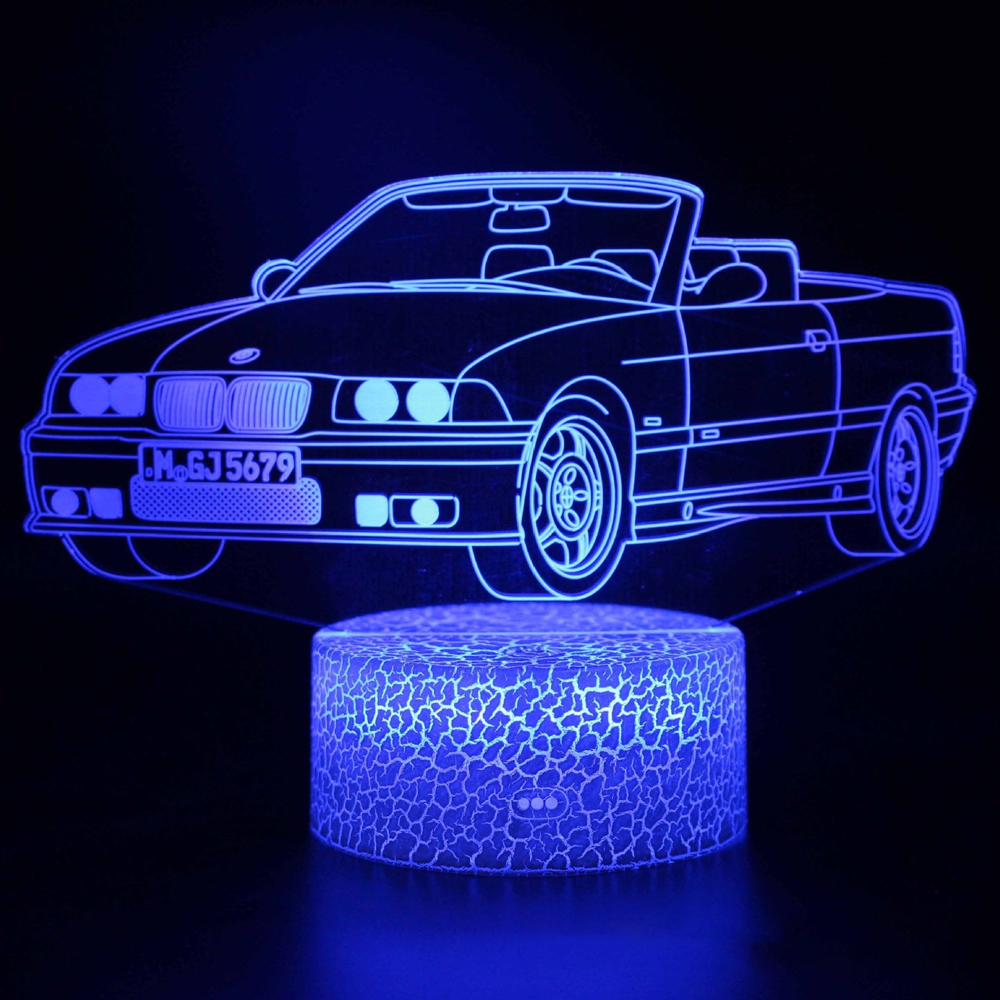 3D Sports Car LED Night Light with Dimming Function and USB Power