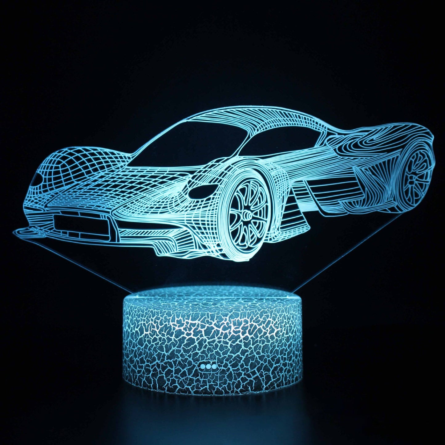 3D Sports Car LED Night Light with Dimming Function and USB Power