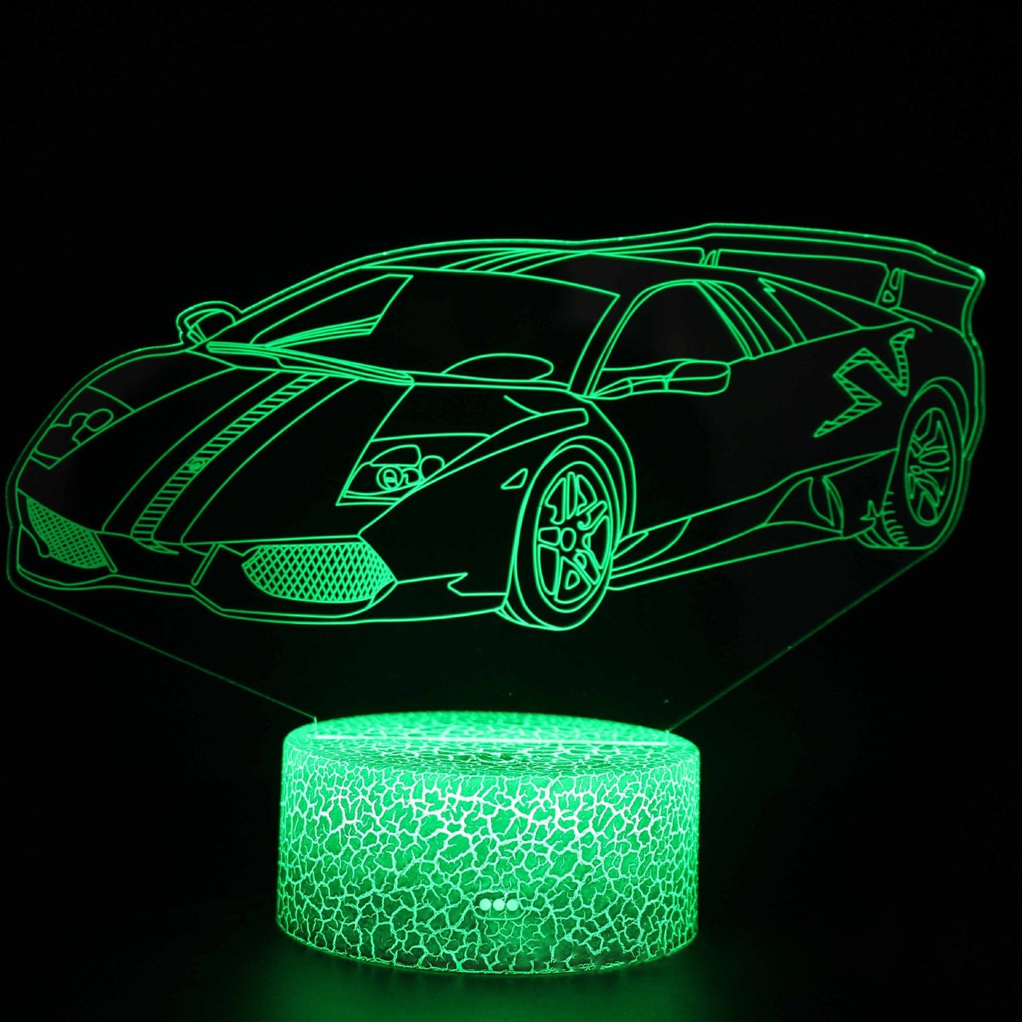 3D Sports Car LED Night Light with Dimming Function and USB Power