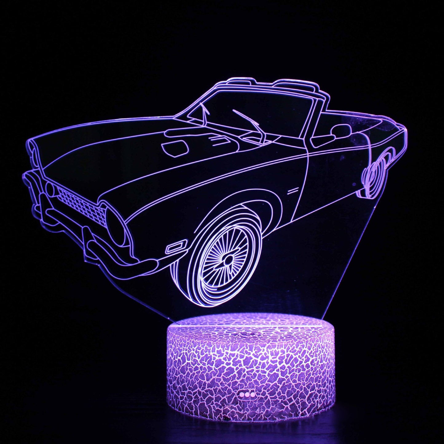 3D Sports Car LED Night Light with Dimming Function and USB Power