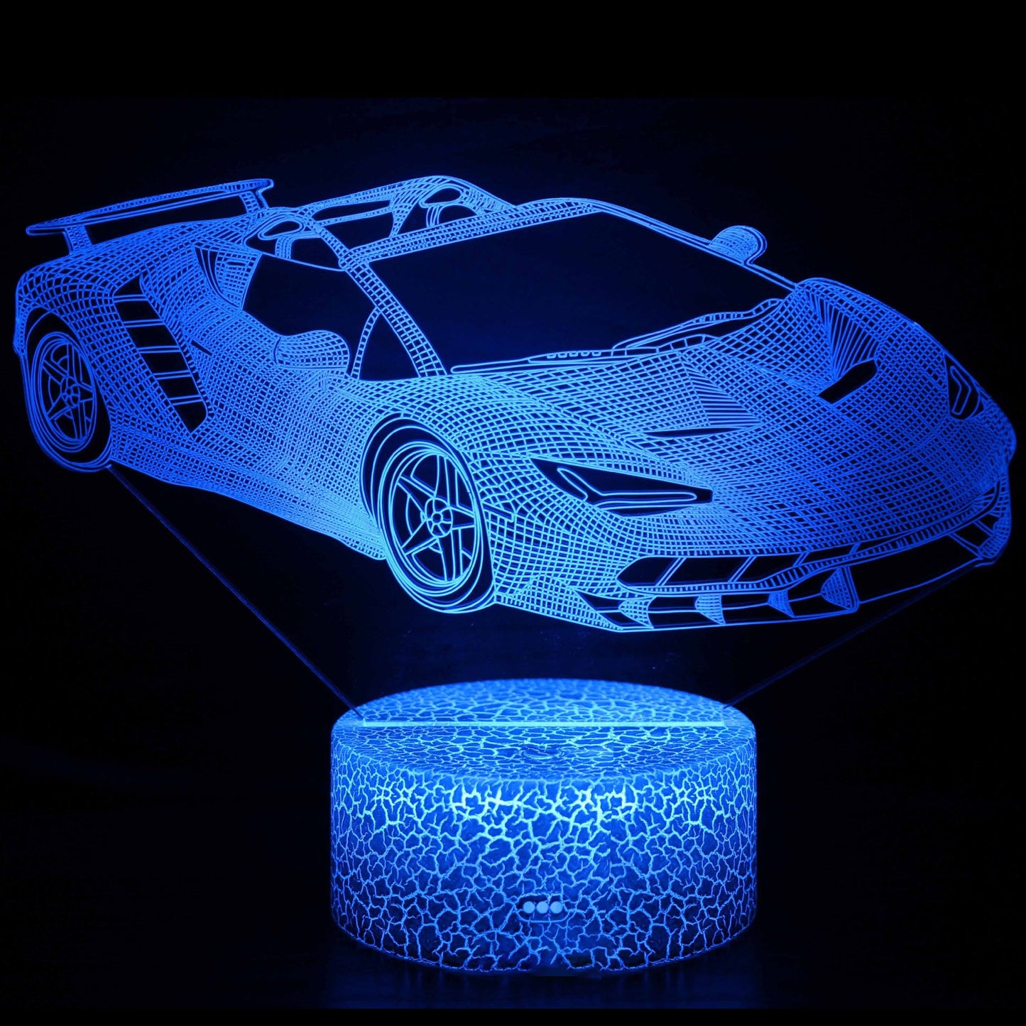 3D Sports Car LED Night Light with Dimming Function and USB Power