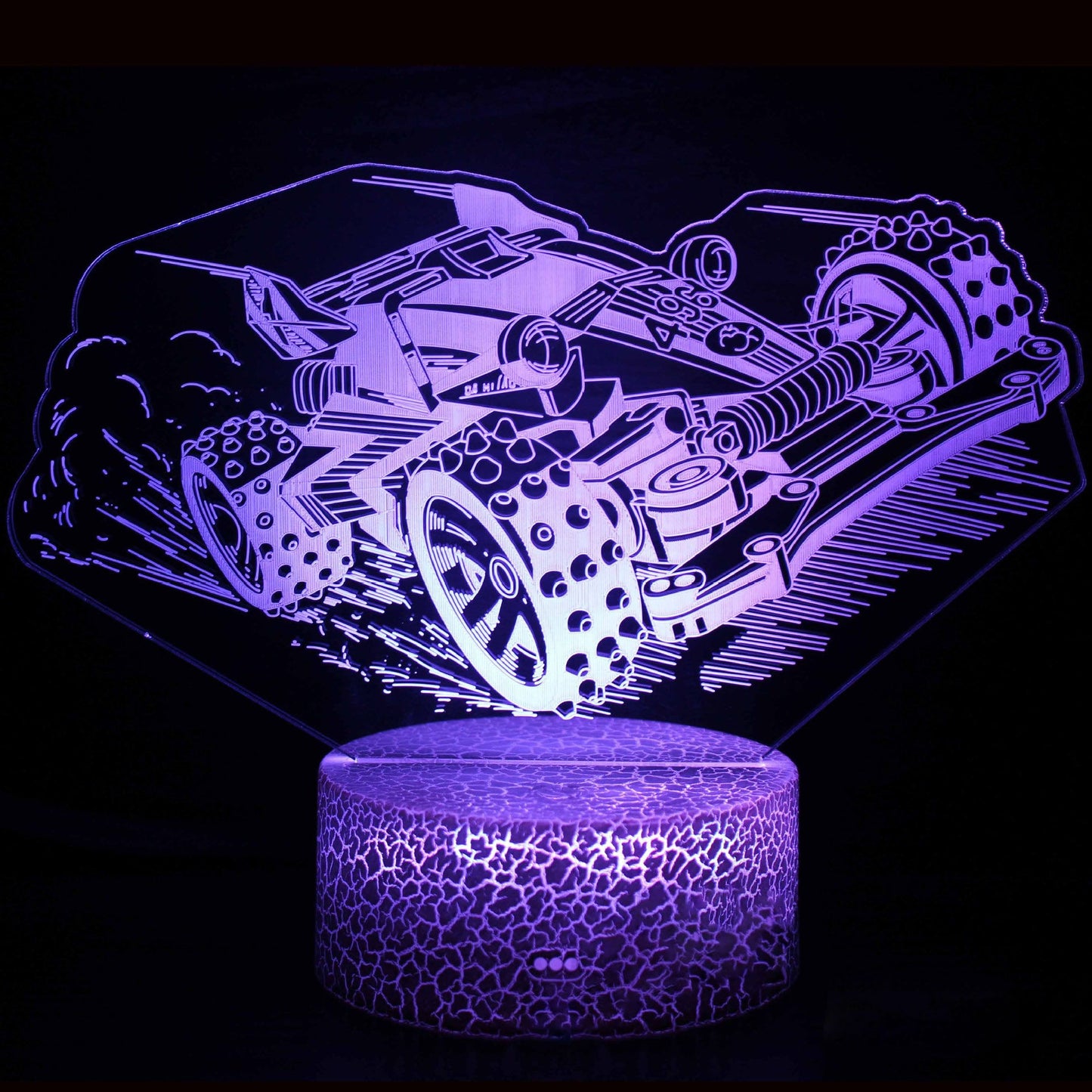 3D Sports Car LED Night Light with Dimming Function and USB Power