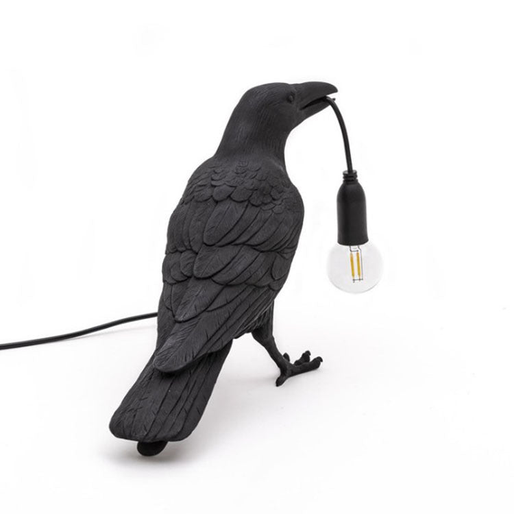 Bird-Shaped Resin Table and Wall Lamp