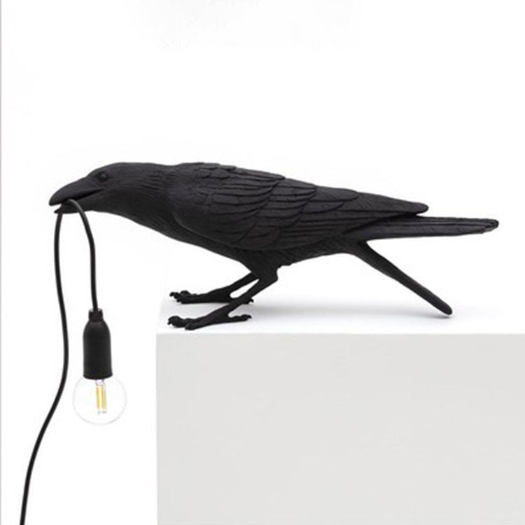Bird-Shaped Resin Table and Wall Lamp