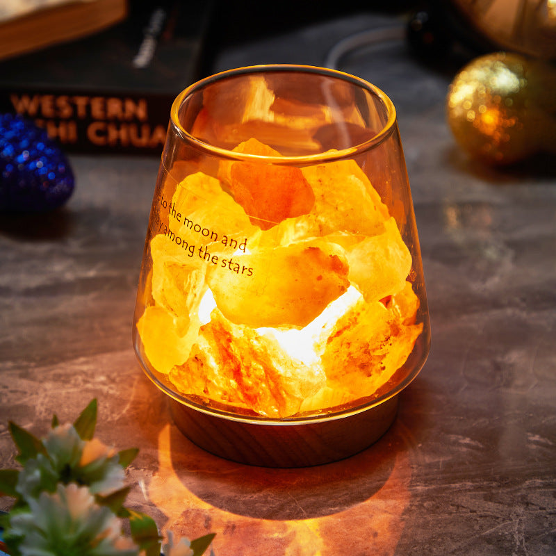 Himalayan Salt Lamp with Aromatherapy Function and Touch Control
