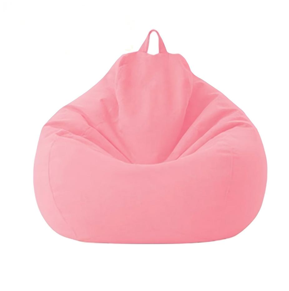 Solid Color Cotton Linen Beanbag Sofa Cover