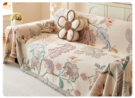 Chenille Sofa Cover Towel - Anti-Scratch, All-Season Protection