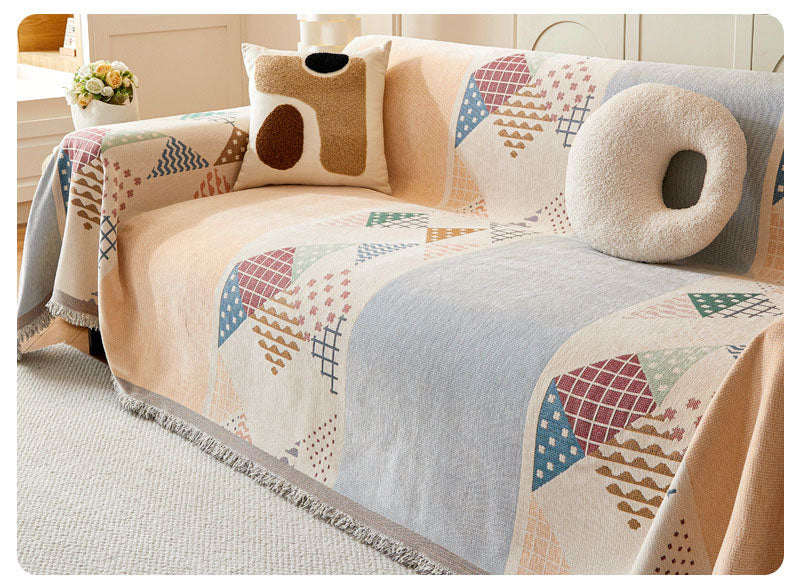 Chenille Sofa Cover Towel - Anti-Scratch, All-Season Protection