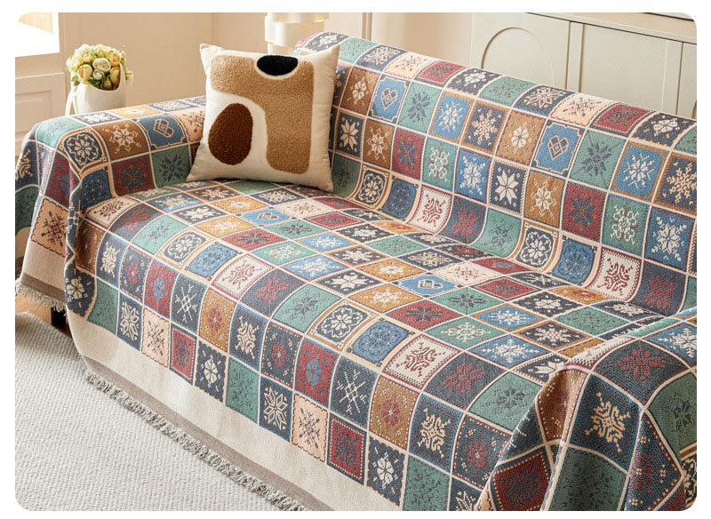 Chenille Sofa Cover Towel - Anti-Scratch, All-Season Protection