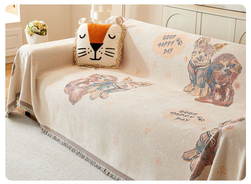 Chenille Sofa Cover Towel - Anti-Scratch, All-Season Protection