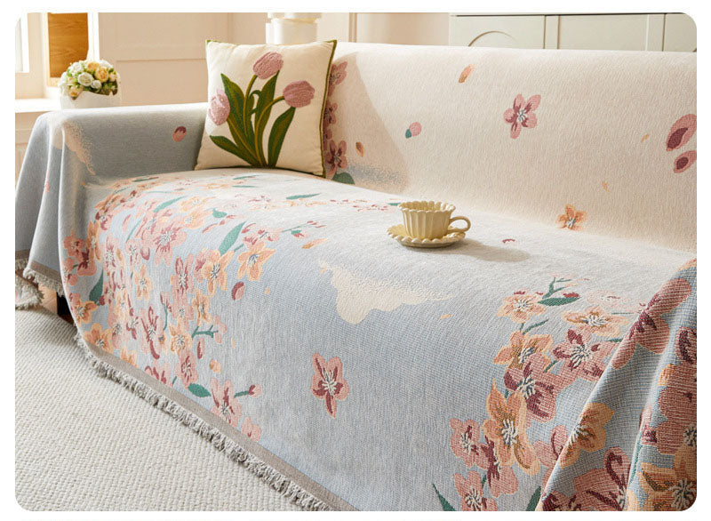 Chenille Sofa Cover Towel - Anti-Scratch, All-Season Protection