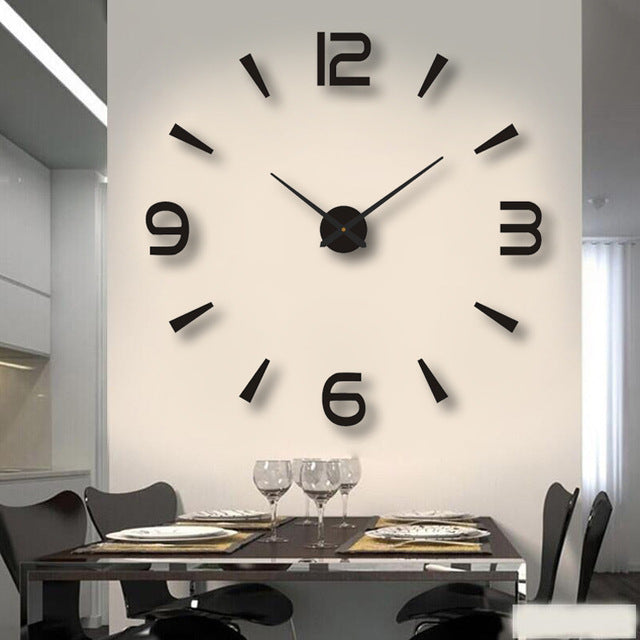 3D Modern Wall Clock - Elegant Acrylic Design for Home Decor
