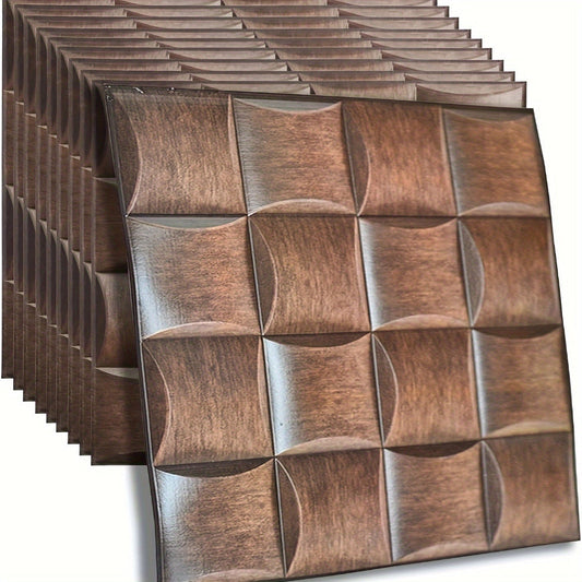 Self-Adhesive 3D Wood Texture Wall Panels - Waterproof Design