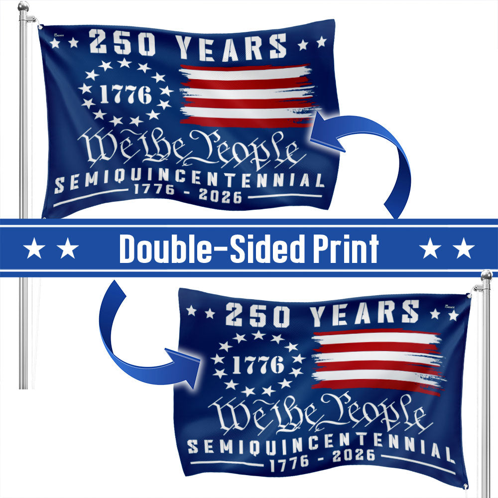 Canvas American Grommet Flag - We The People 250th Anniversary