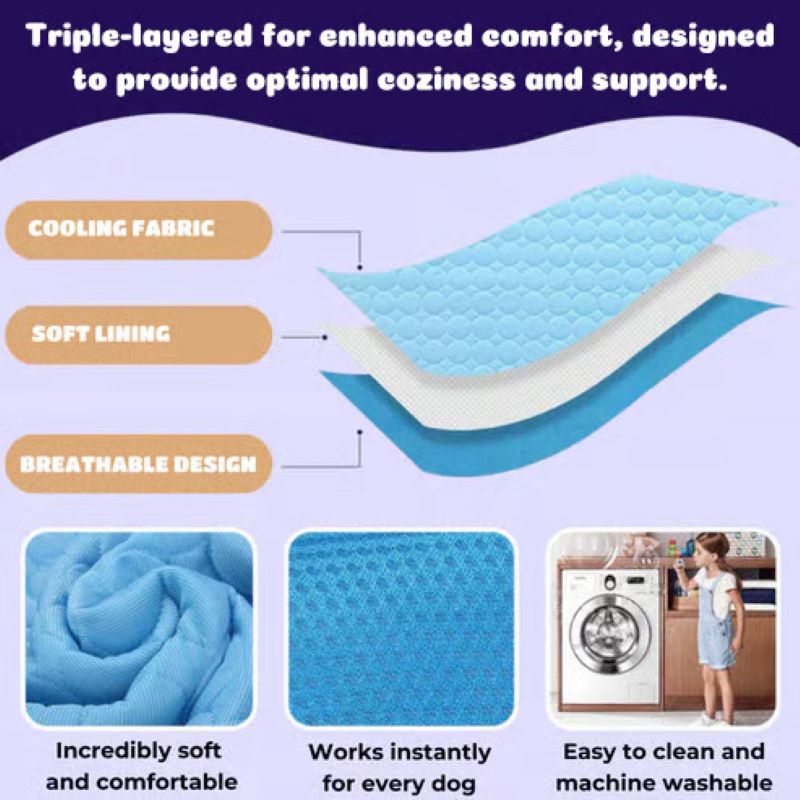 Cooling Mat for Dogs - Gel-Free Summer Pet Pad
