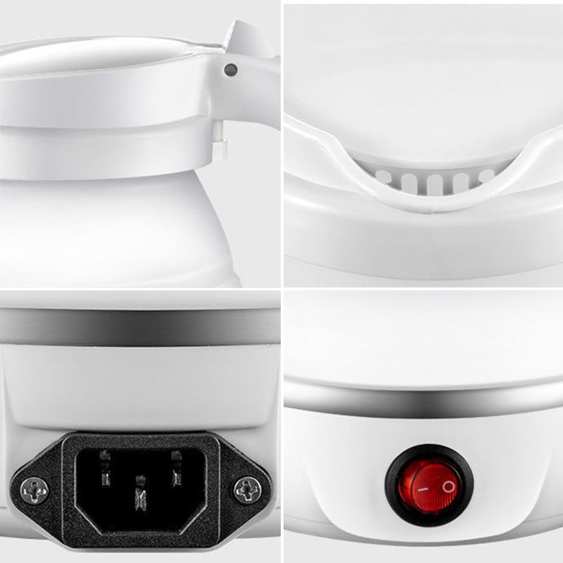 Portable Foldable Silicone Travel Kettle with Universal Plug