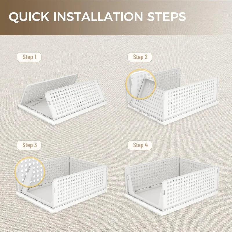 Stackable Clear Plastic Drawer Organizer