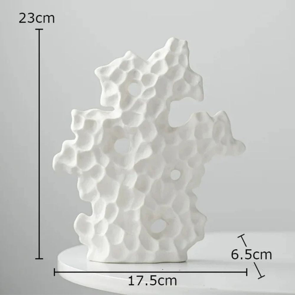 Ceramic Coral Sculpture for Coastal Home Decor