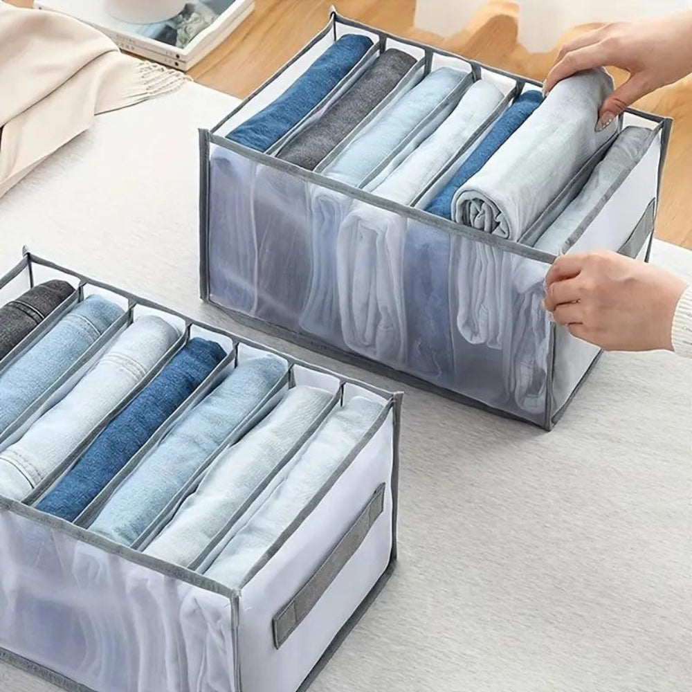 7-Compartment Foldable Clothes Organizer