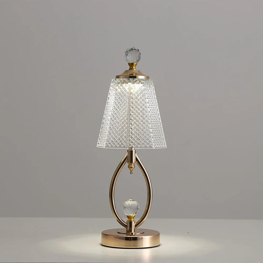 Vintage Crystal Table Lamp with Adjustable Lighting