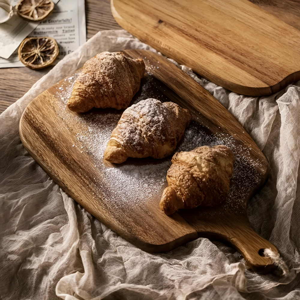 Solid Wood Serving Platter with Ergonomic Handle