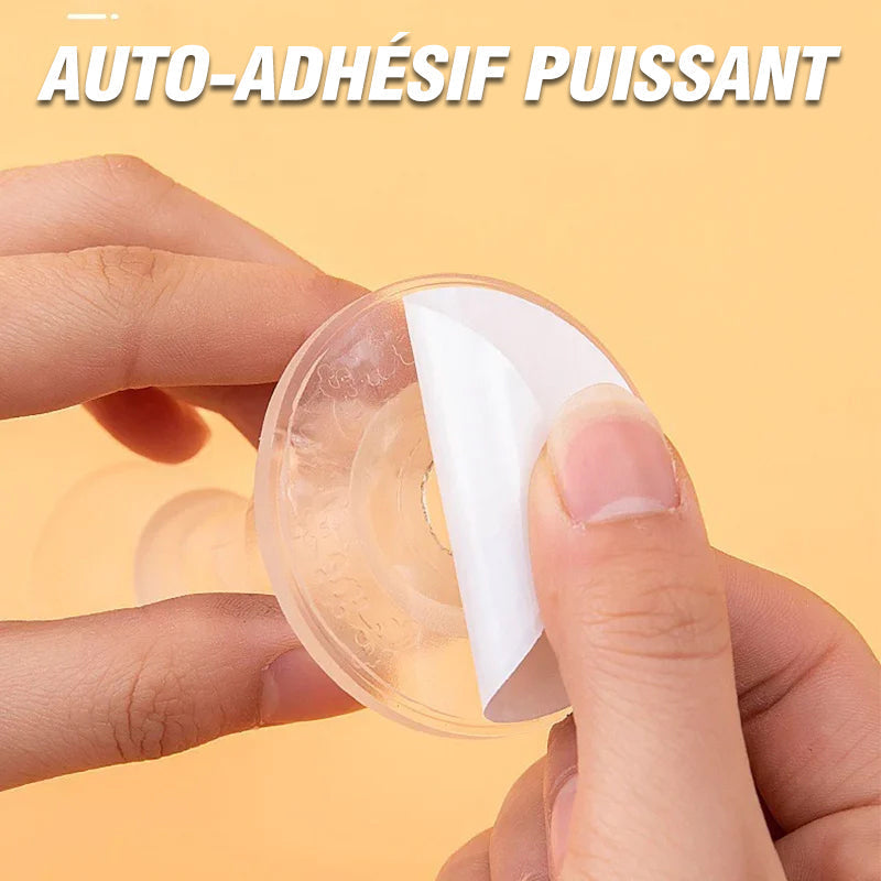 Transparent Silicone Door Stopper with Strong Adhesive