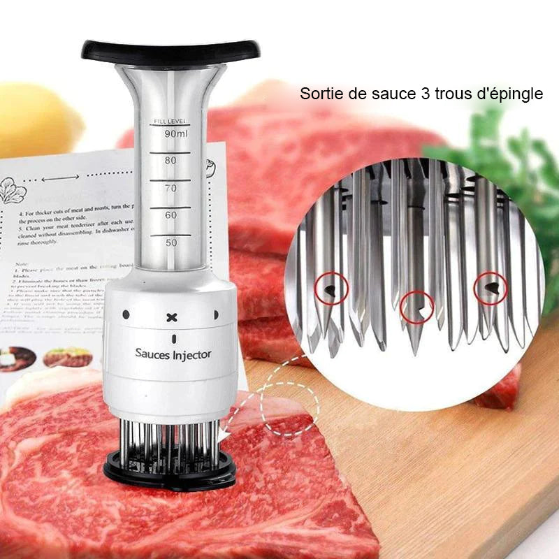Quick Pin Press Meat Tenderizer with Stainless Steel Blades