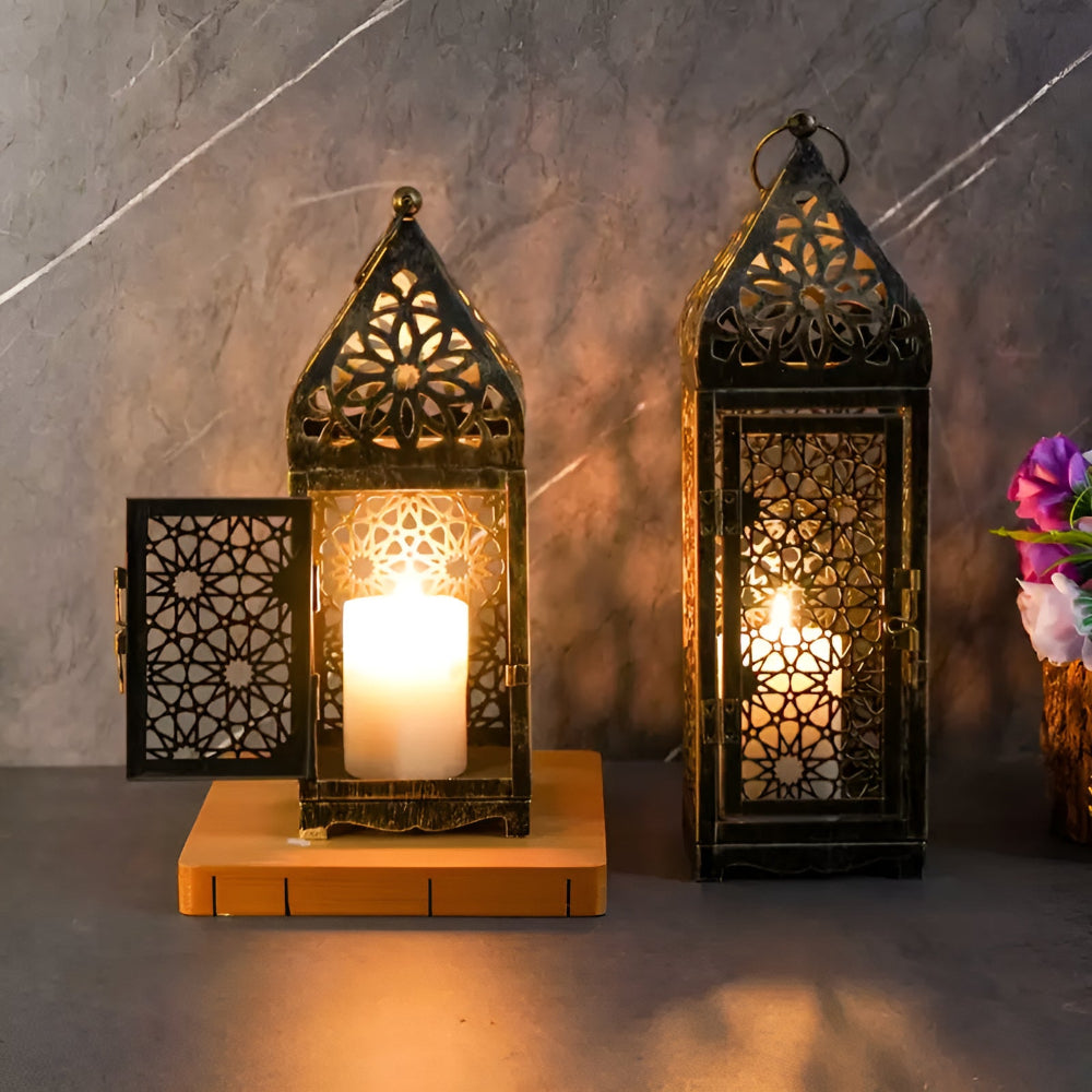 Middle Eastern-Inspired Iron Candle Holder