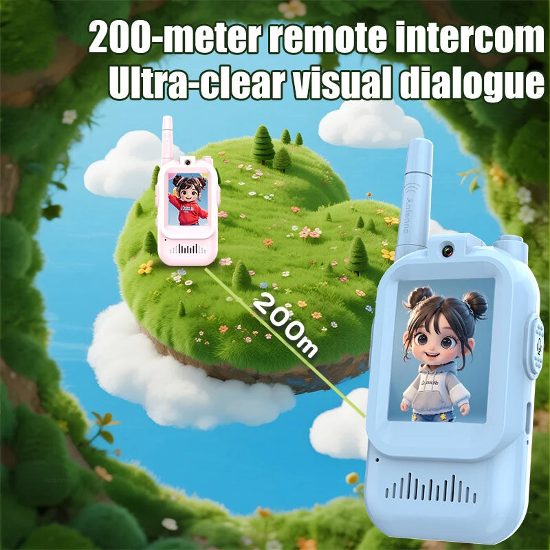 Video Walkie Talkies for Kids - 2 Pack with Real-Time Video and Voice Changer