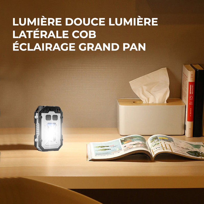 Mini USB Rechargeable LED Flashlight with Magnetic Base and Multiple Light Modes