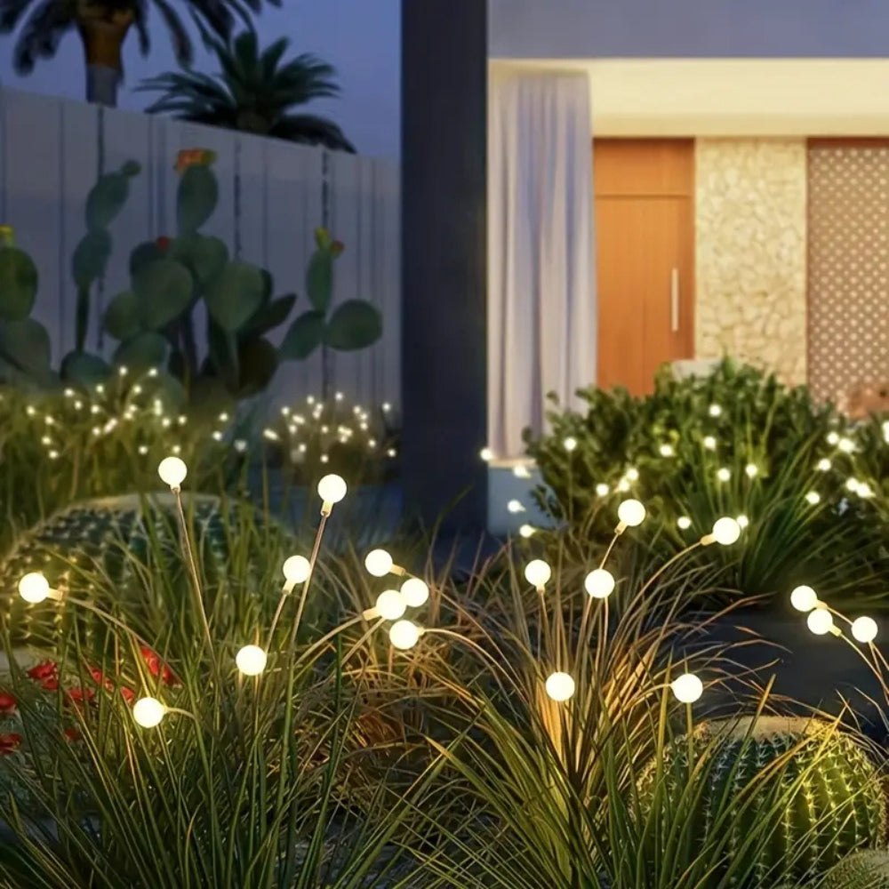 Solar-Powered LED Firefly Garden Lamps