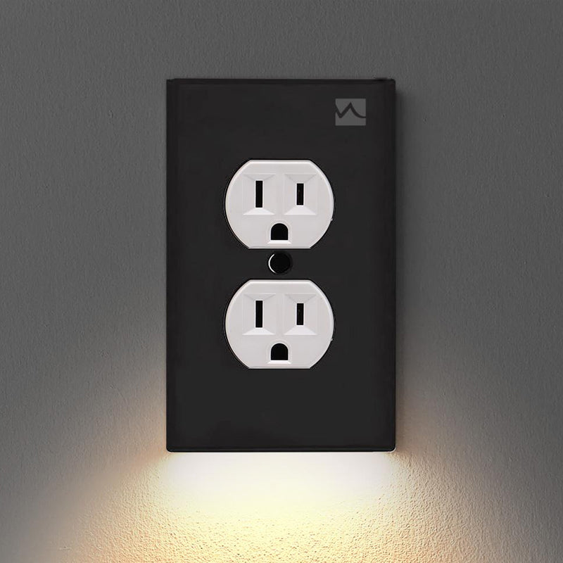 LED Night Light Outlet Wall Plate with Light Sensor