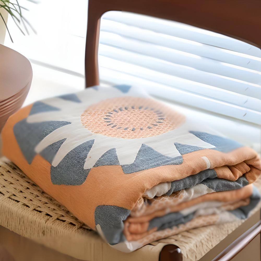 Cotton Windmill Flower Pattern Blanket
