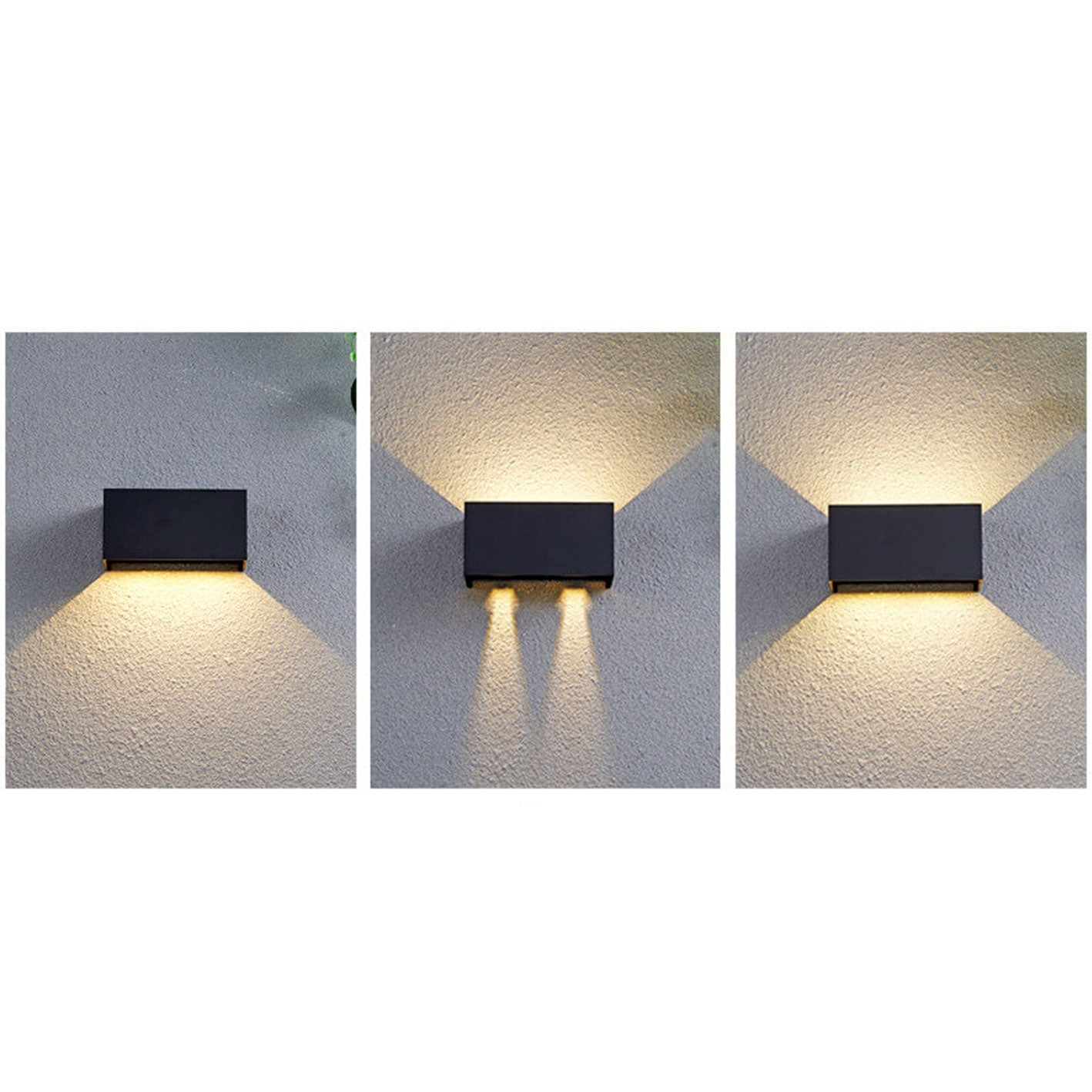 Modern Waterproof Rectangular LED Wall Light for Outdoor Use