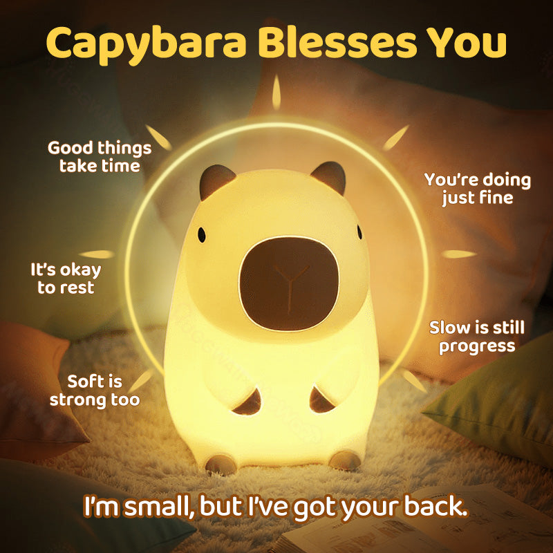 Capybara Squishy Night Light with Touch Activation and Timer