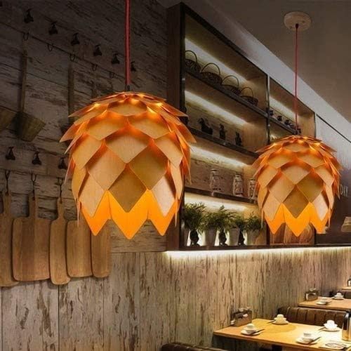 Handcrafted Pine Cone Pendant Light with Adjustable Cord