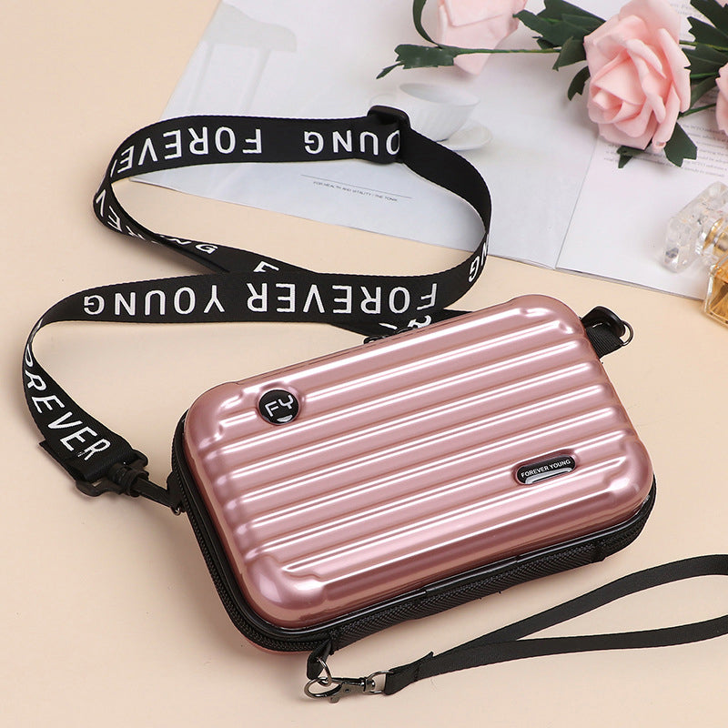 Mini Suitcase Handbag for Women - Waterproof Clutch with Adjustable Strap