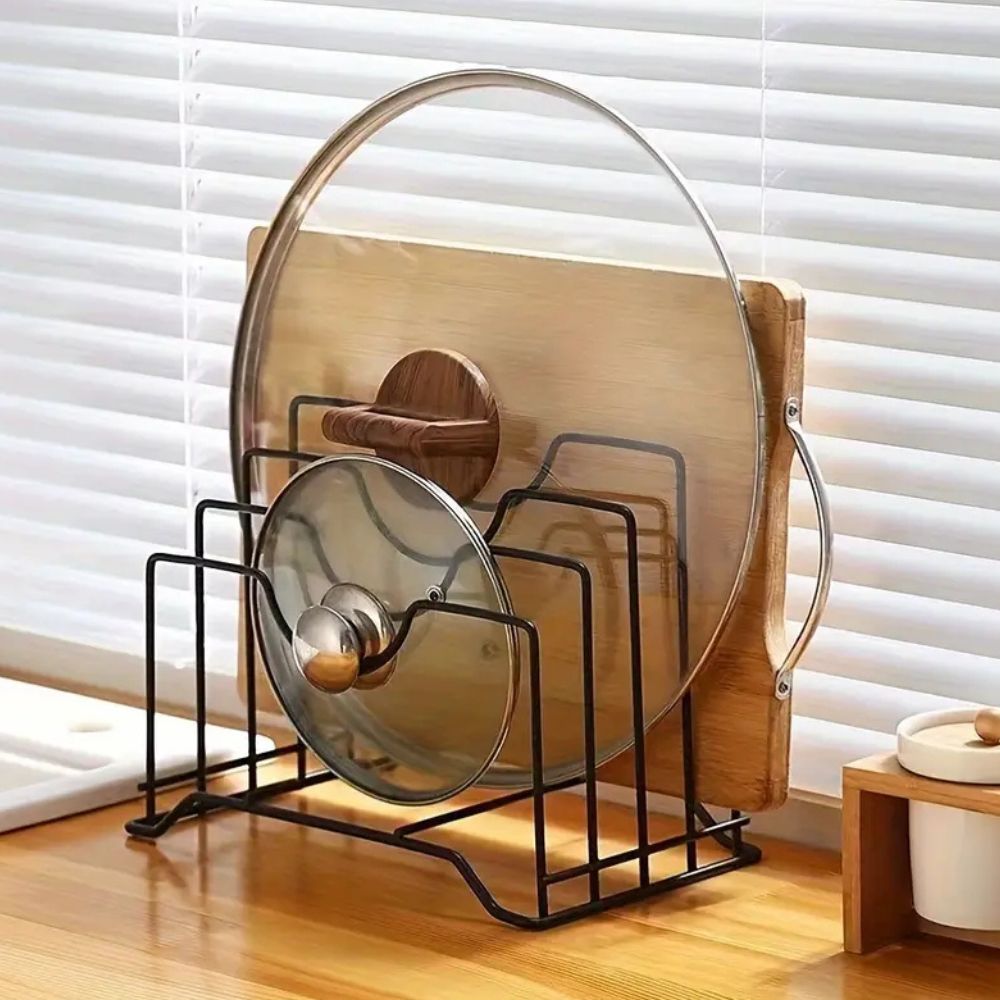 Vertical Iron Plate and Lid Organizer