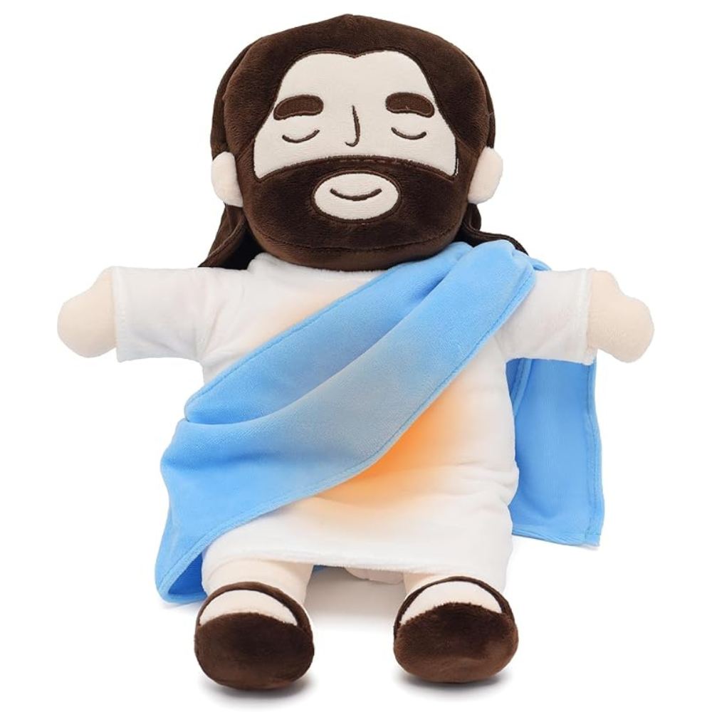Breathing Jesus Plush Toy for Soothing Sleep Aid