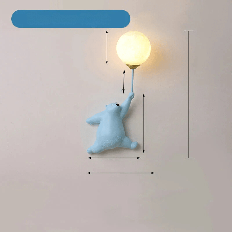 3D Moon Cartoon Wall Light for Kids