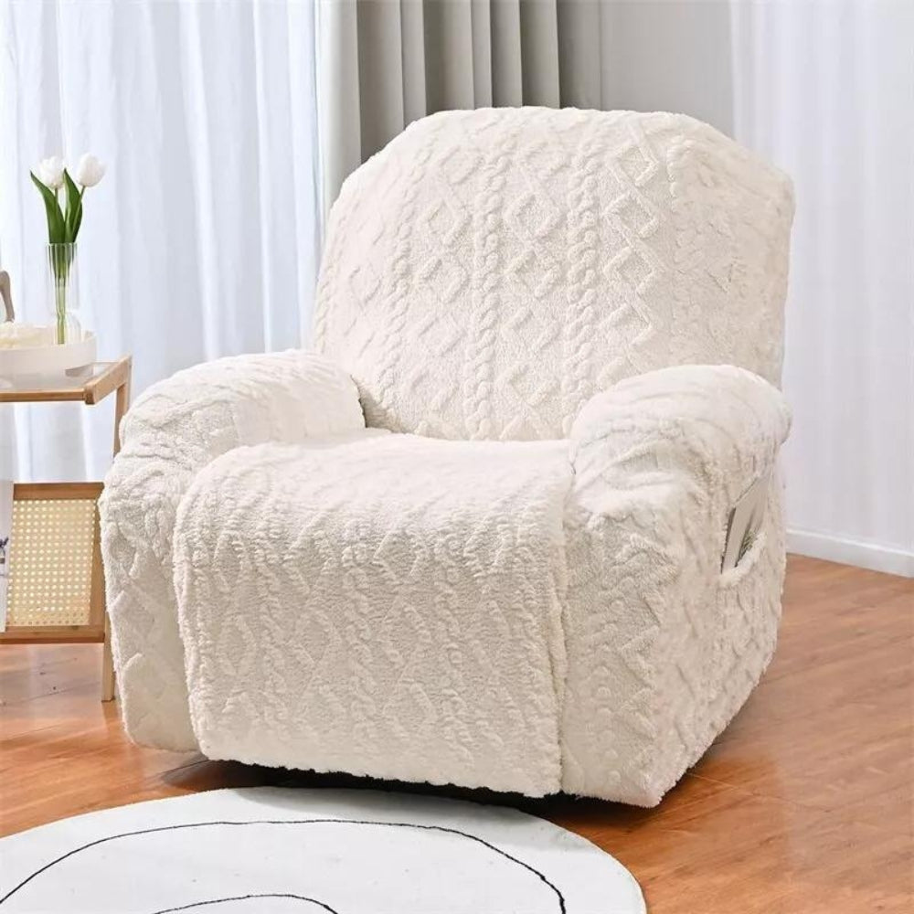 Jacquard Stretch Recliner Sofa Slipcover with Grip Technology
