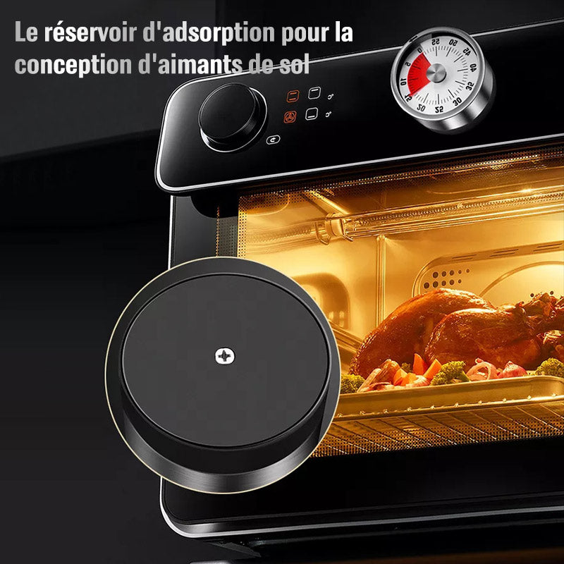 Stainless Steel Mechanical Kitchen Timer with Magnetic Base