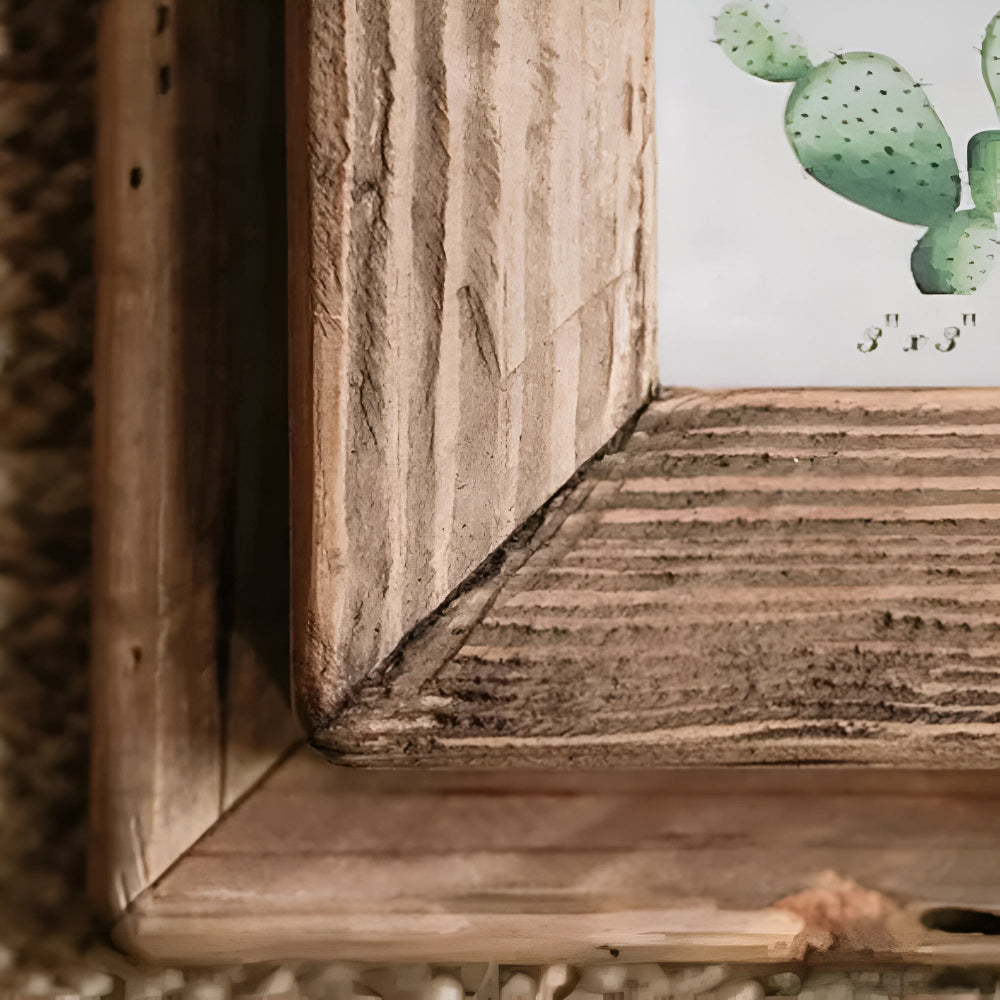 Rustic Solid Wood Picture Frames Set