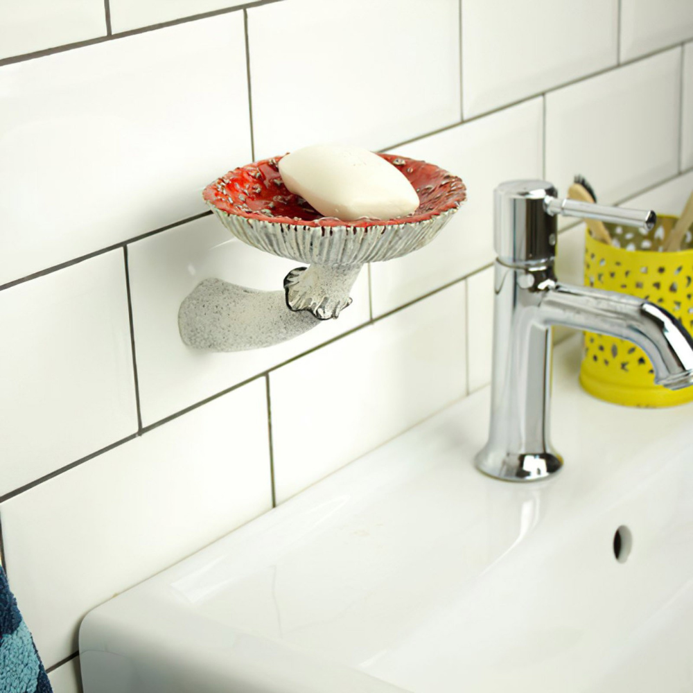 Floating Mushroom Wall Shelf - Colorful Resin Decor