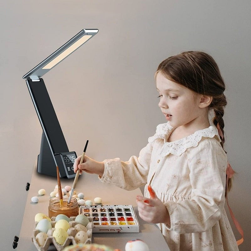 Multi-Function LED Desk Lamp with Wireless Charger and Alarm Clock