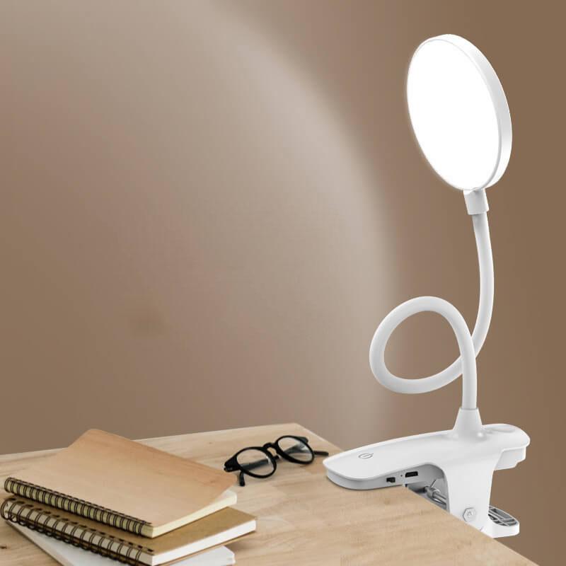 Rechargeable LED Clip Desk Lamp with Eye Protection