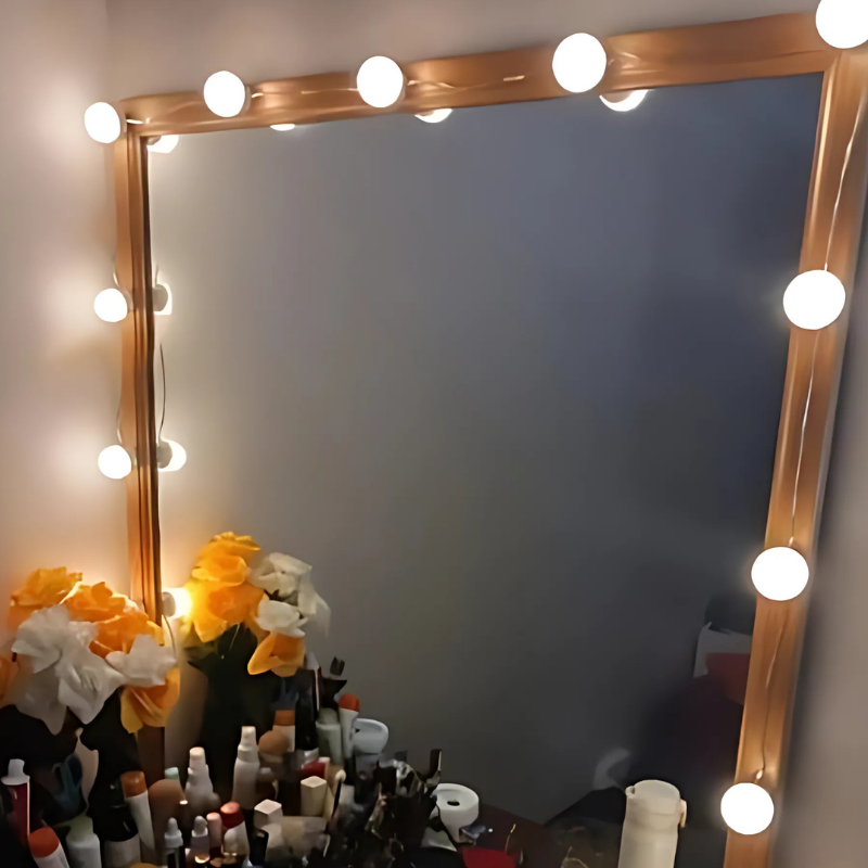 Dimmable LED Mirror Lighting with Adjustable Brightness and Color Temperature